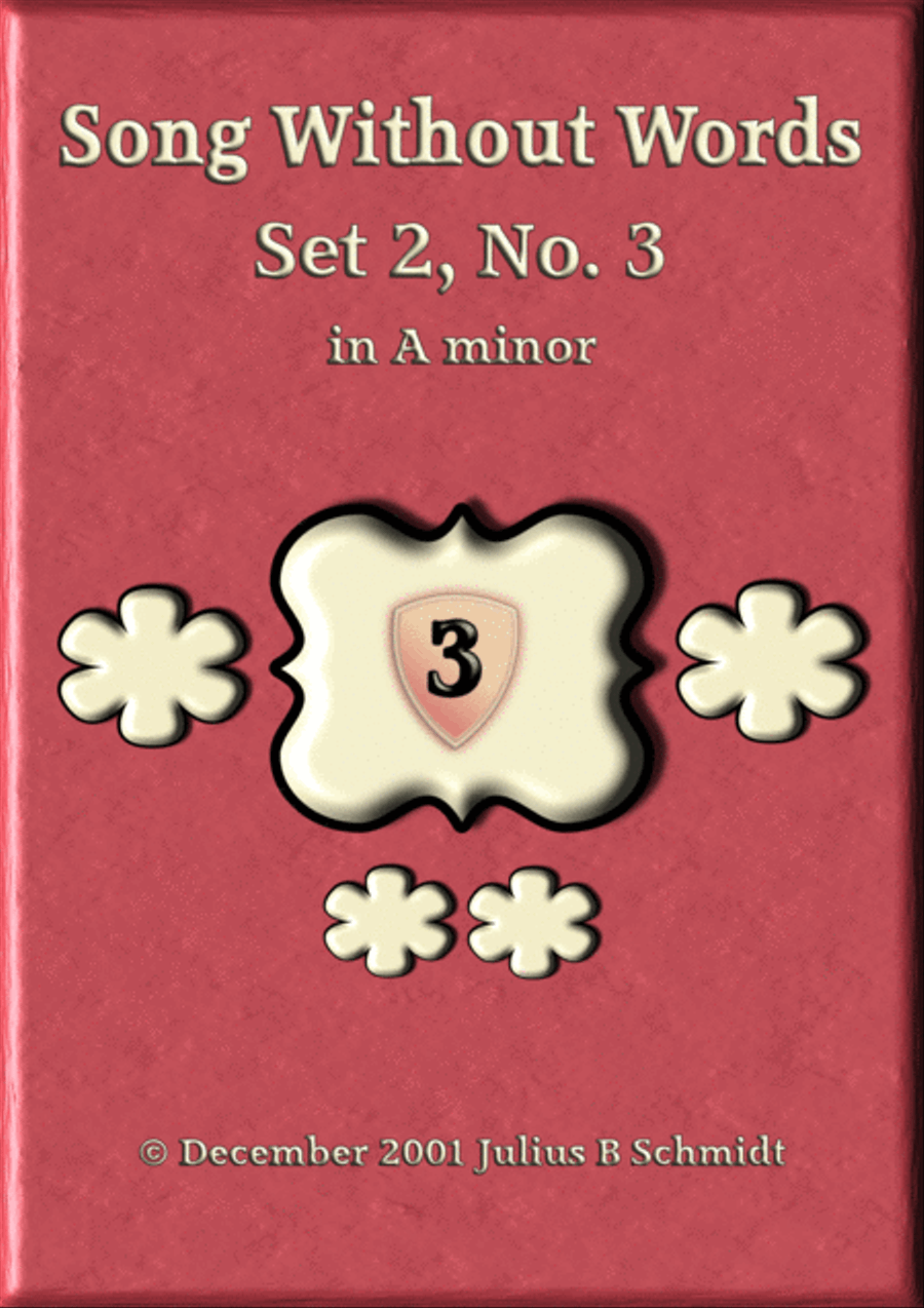 Song Without Words Set 2, No. 3 in A minor Piano Solo scores gallery preview page 1