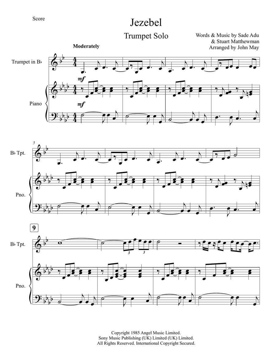 Jezebel B-Flat Trumpet scores gallery preview page 3