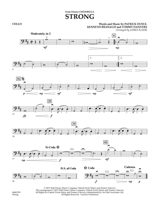Strong (from the Motion Picture Cinderella) (arr. James Kazik) - Cello