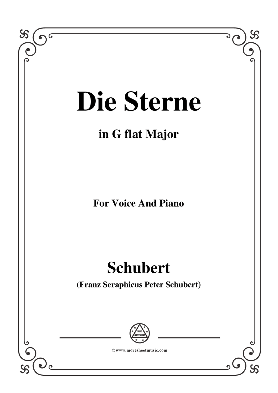 Schubert-Die Sterne,in G flat Major,D.684,for Voice and Piano