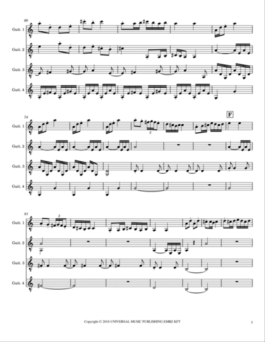 Urogi Kanasztanc Guitar Ensemble scores gallery preview page 5