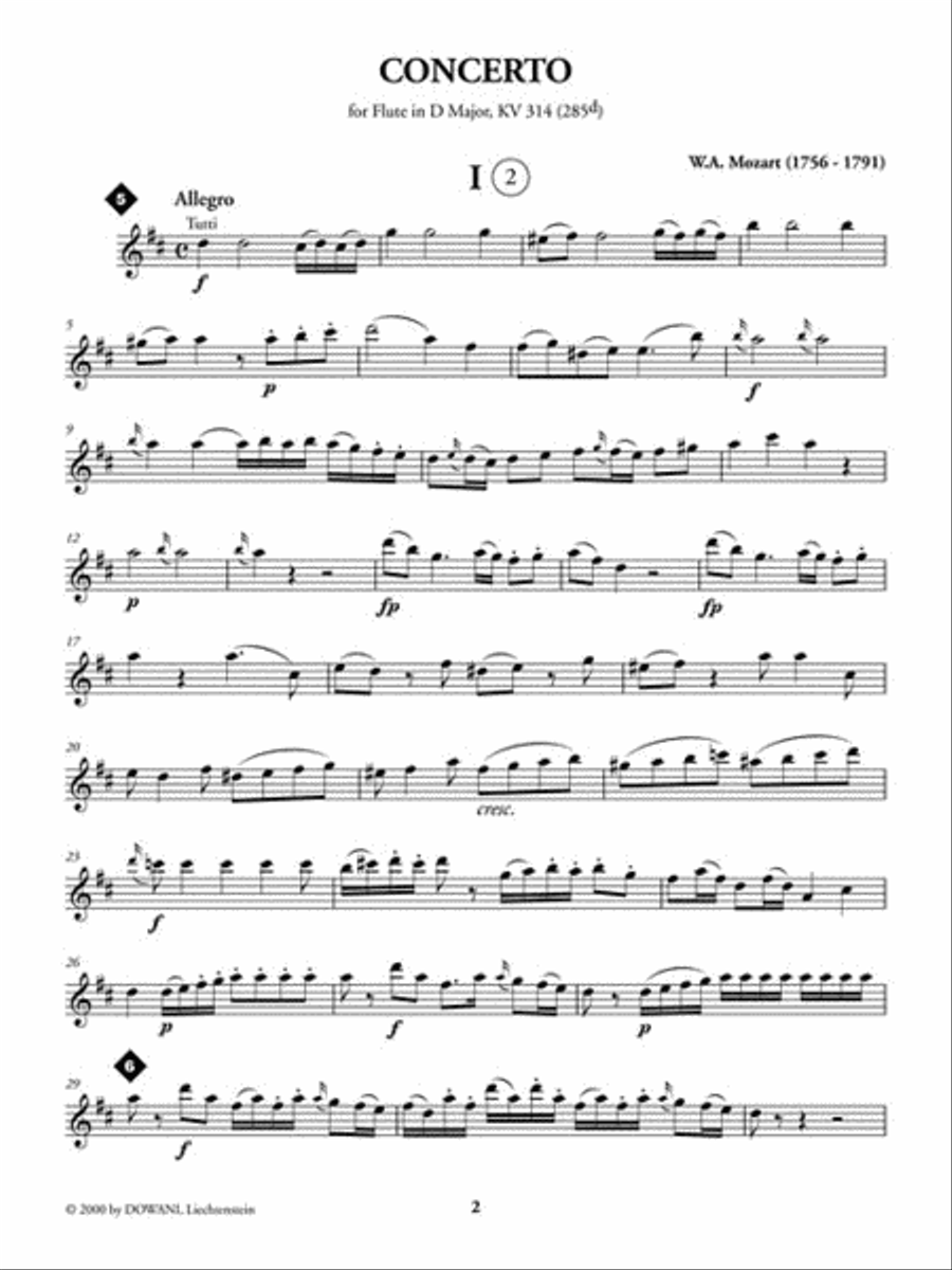 Flute Concerto in D Major, K. 314 Flute Solo scores gallery preview page 4
