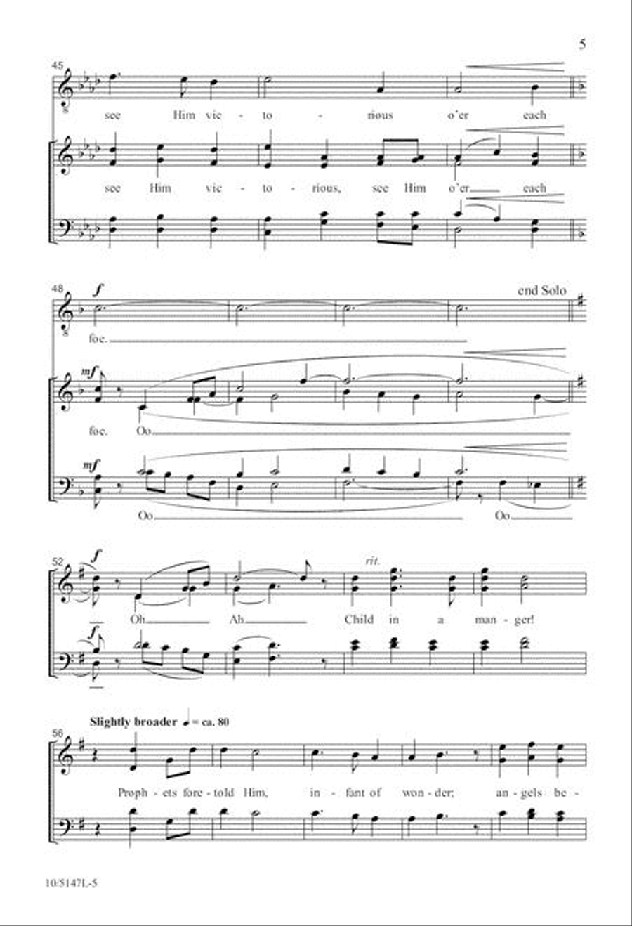 Child in the Manger 4-Part scores gallery preview page 5