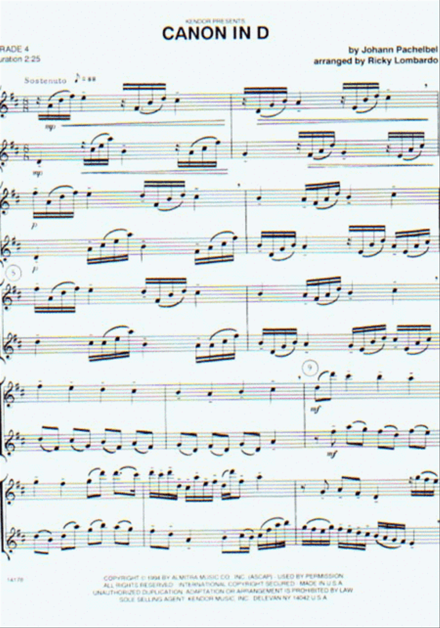 Canon In D Canon In D Flute Duet scores gallery preview page 2