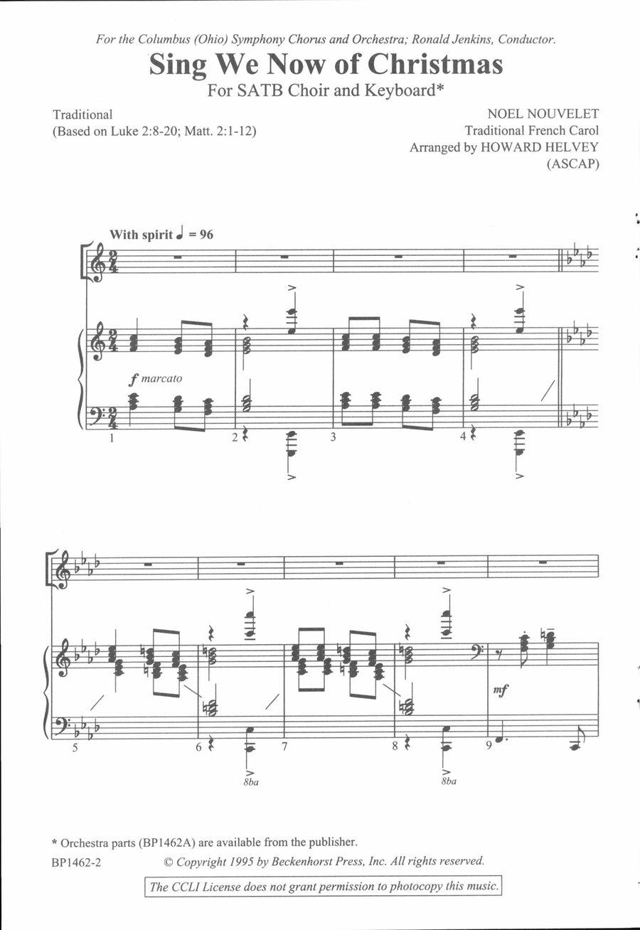 Sing We Now of Christmas - Helvey 4-Part scores gallery preview page 2
