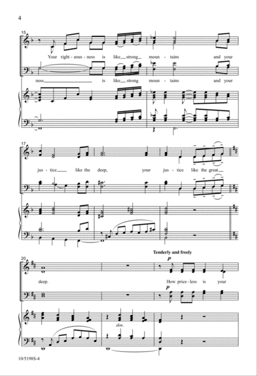 The Abundance of God's House 4-Part scores gallery preview page 4