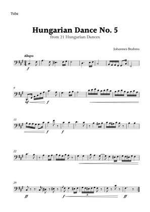 Hungarian Dance No. 5 by Brahms for Tuba Solo
