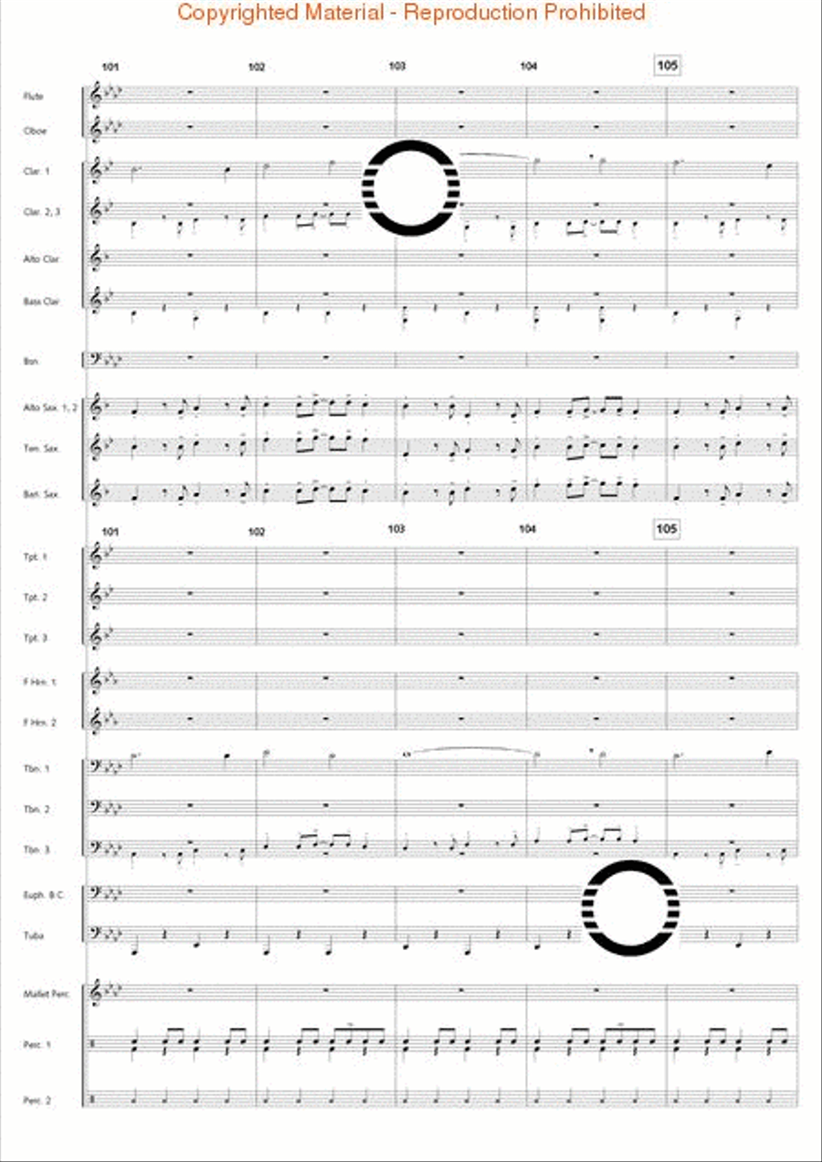Holiday Jambalaya Concert Band scores gallery preview page 22