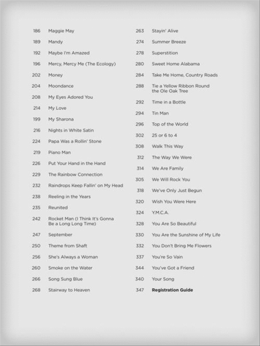 Songs of the 1970s – The New Decade Series Electronic Keyboard scores gallery preview page 4