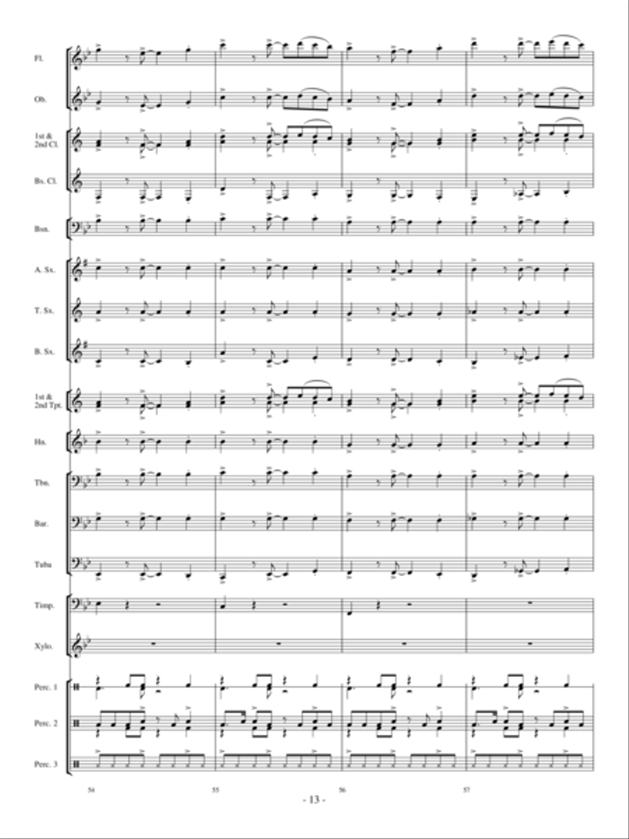 We Wish You A Calypso Christmas Concert Band scores gallery preview page 12