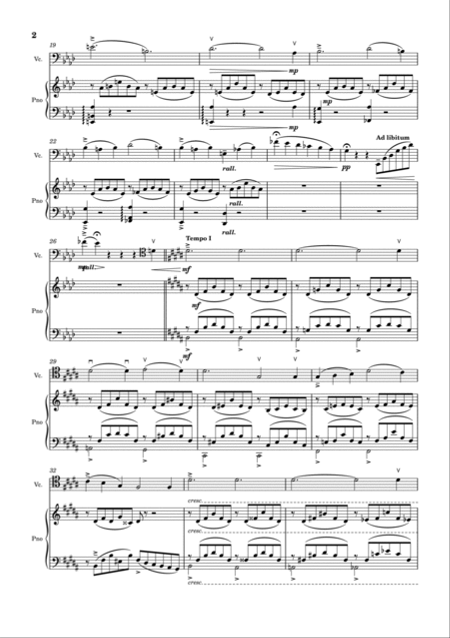 Liebestraum Nº3 - cello and piano in A-flat major image number null