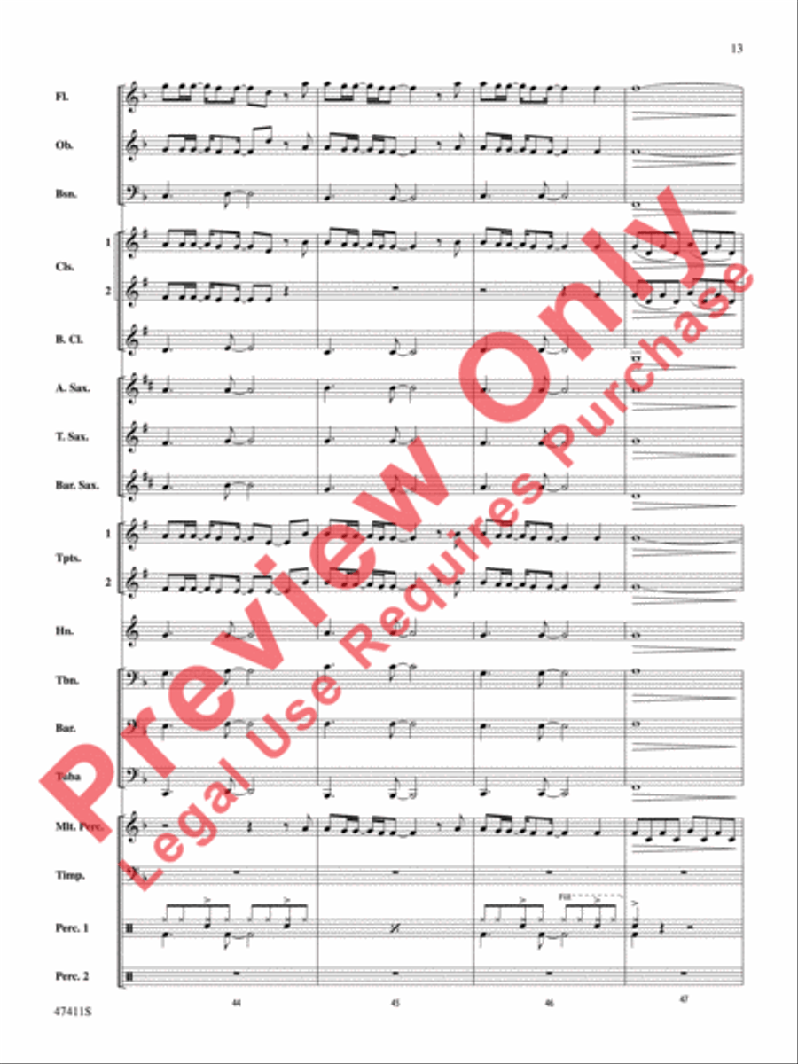 I'll Fight Concert Band scores gallery preview page 14