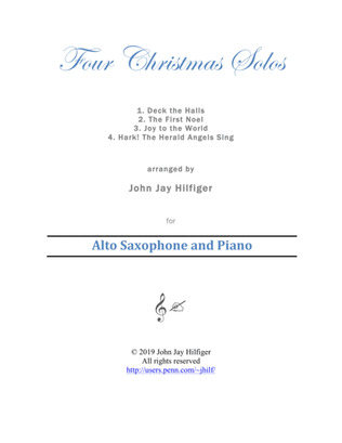 Book cover for Four Christmas Solos for Alto Saxophone