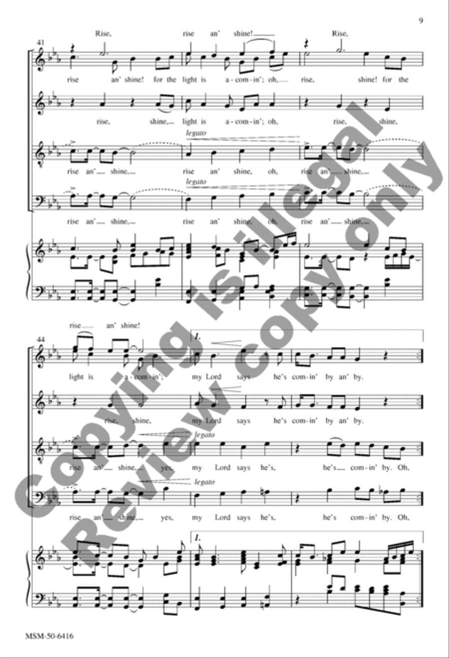 Rise, Shine! Divisi scores gallery preview page 9