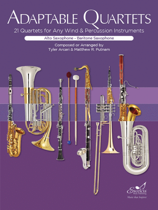 Book cover for Adaptable Quartets for Alto Saxophone & Baritone Saxophone