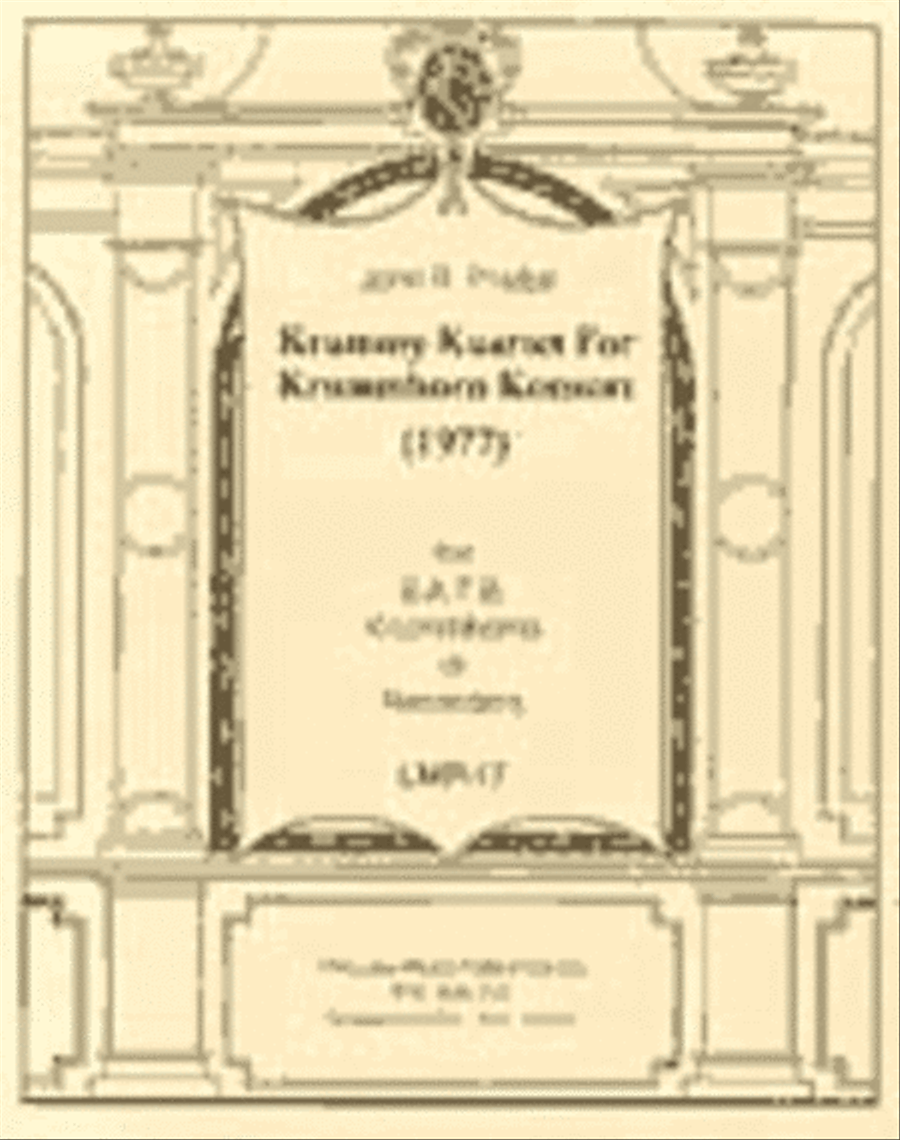 Krummy Kuartet for Krummhorn Konsort 4-Part scores gallery preview page 1