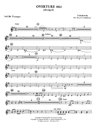 Overture 1812: 3rd B-flat Trumpet