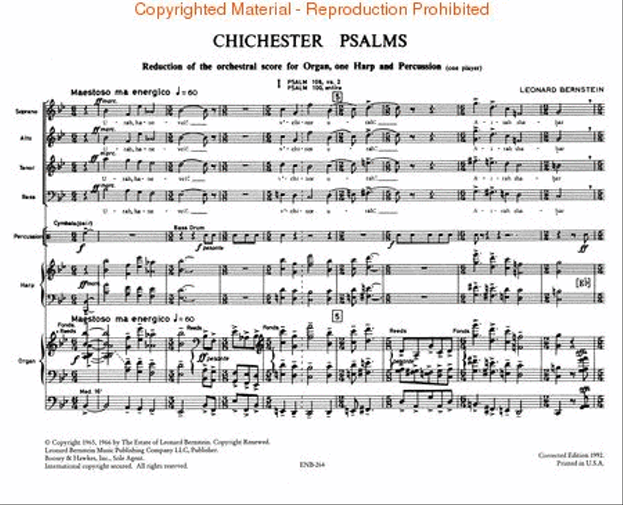 Chichester Psalms Chichester Psalms Harp scores gallery preview page 2