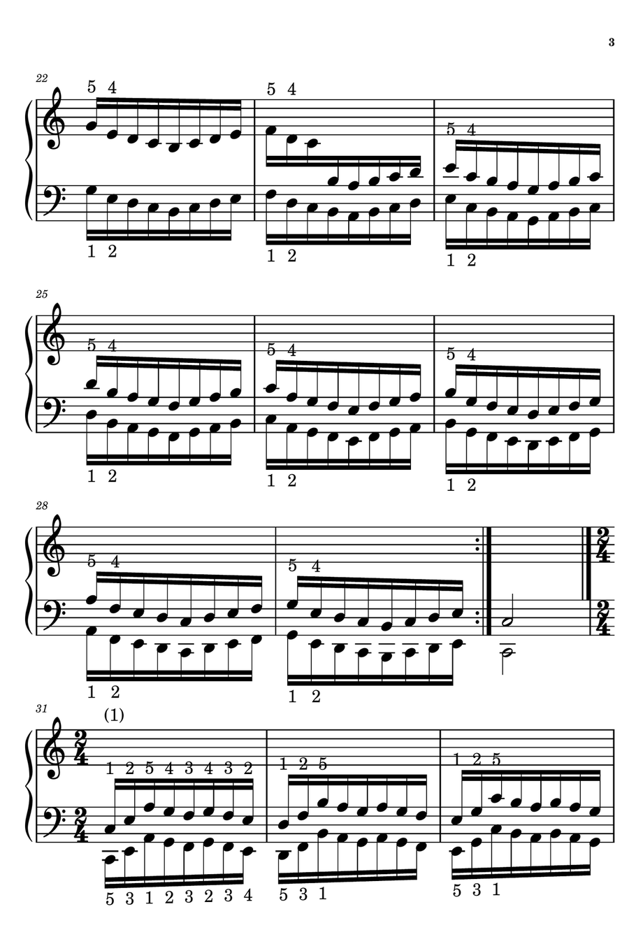 Hanon Piano Exercises 1-20 LARGE PRINT Piano Method scores gallery preview page 3