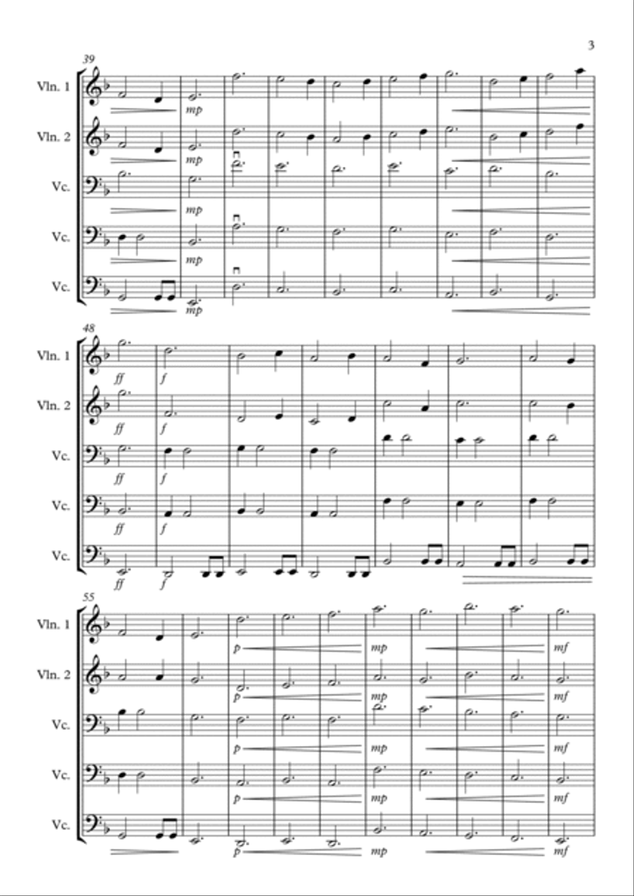 Faraway Home - String Quintet String Quintet scores gallery preview page 3