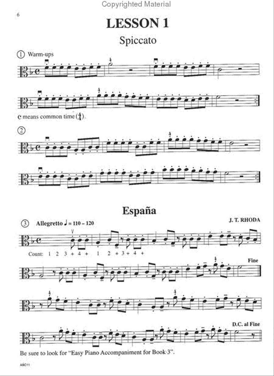 The ABC's of Viola for the Advanced - Book 3 Viola Solo scores gallery preview page 2