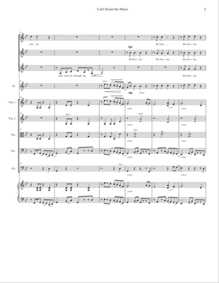 Can't Resist the Music (orchestra/choir) SSA scores gallery preview page 5