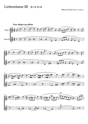 "Liebesträume No.3" (Cdur) Flute Duet/Unaccompanied