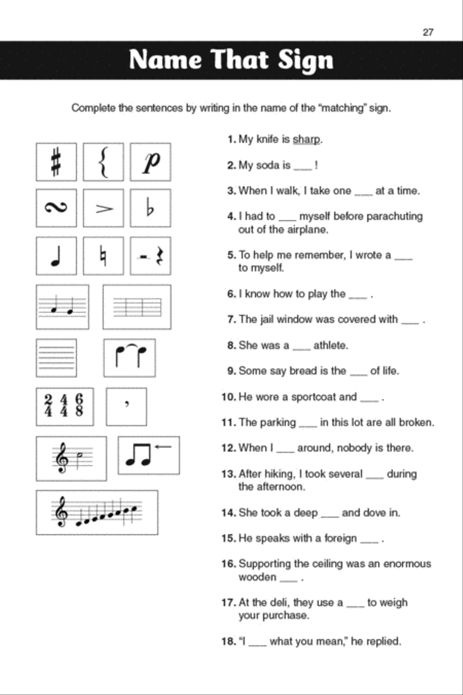 Edwin McLean's Music Crossword Puzzles and Games