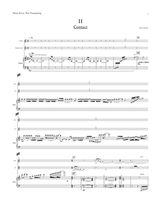 Contact (Metropolis, movement II) trio for violin, Bb clarinet, and piano