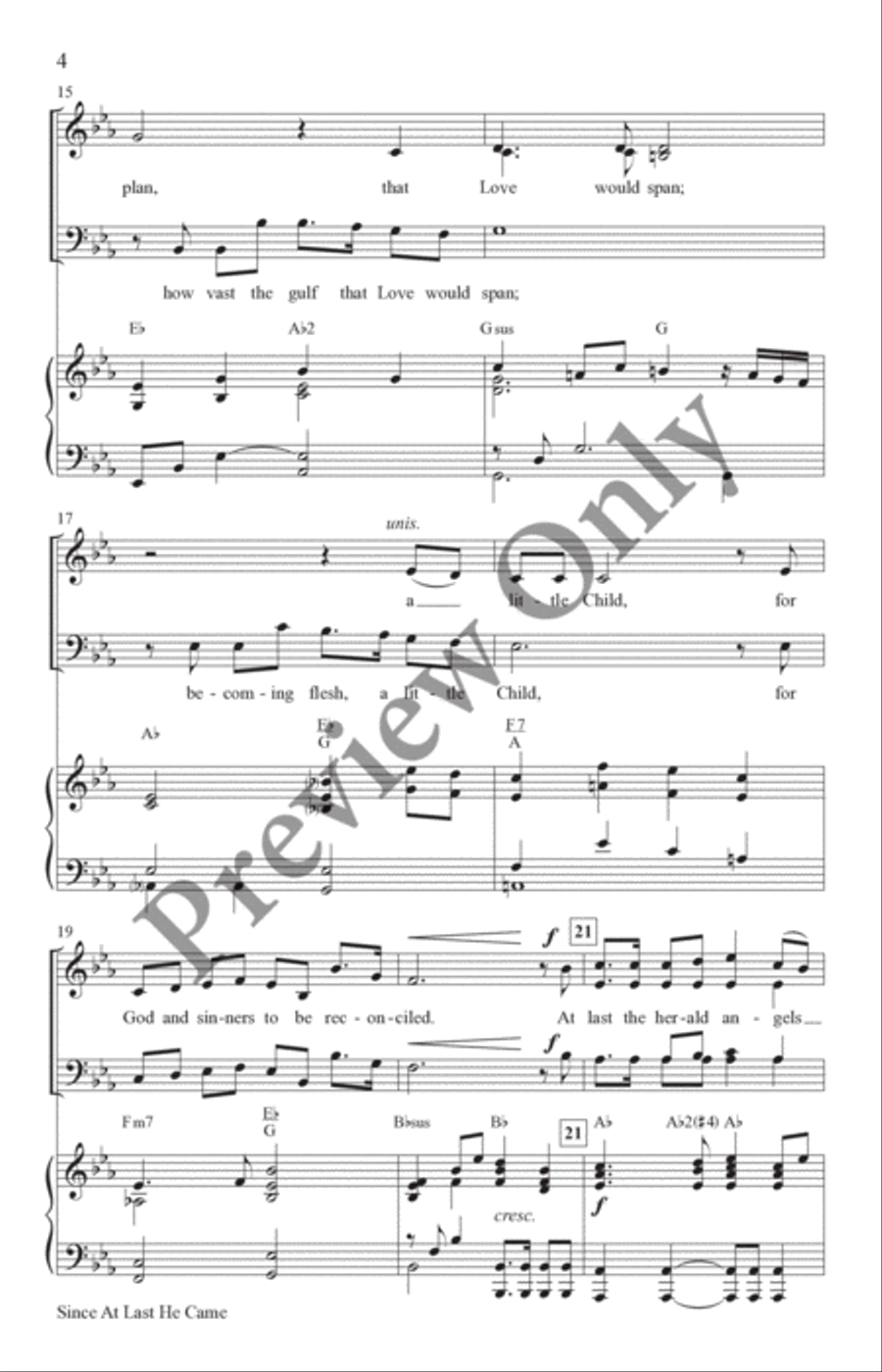 Since At Last He Came 4-Part scores gallery preview page 4