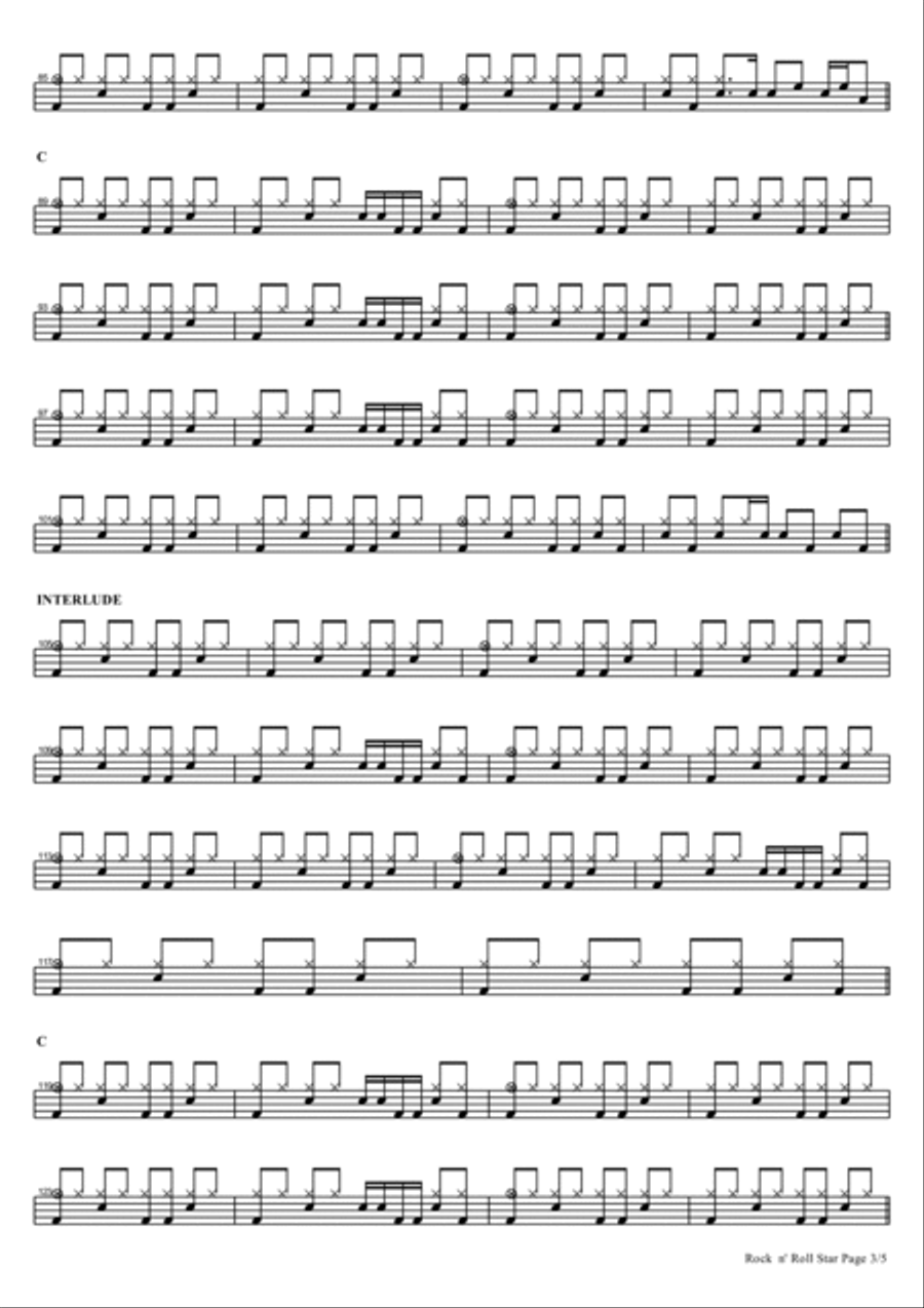 Rock 'n' Roll Star Drum Set scores gallery preview page 3