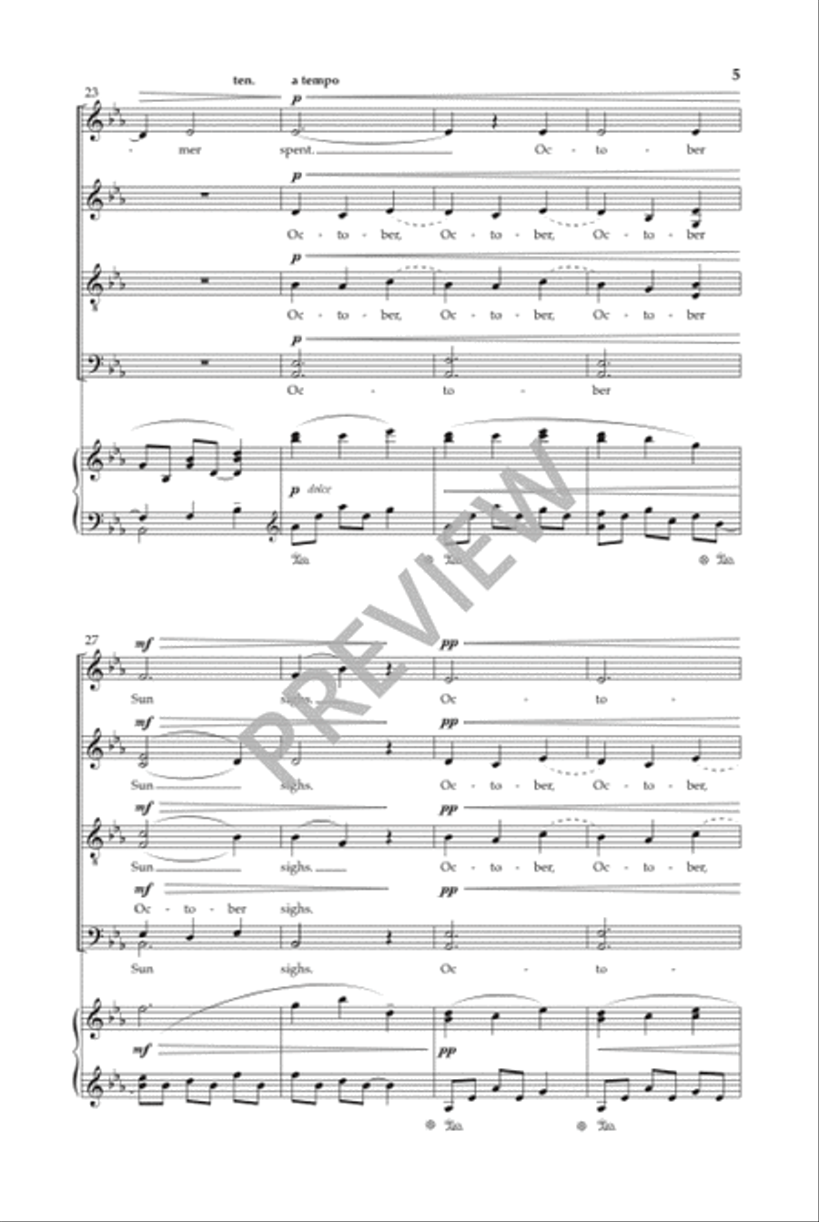 October Sun 4-Part scores gallery preview page 6