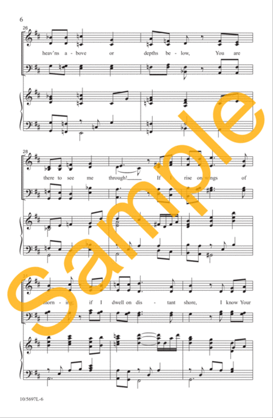 Lord, You've Searched Me and You Know Me 4-Part scores gallery preview page 6