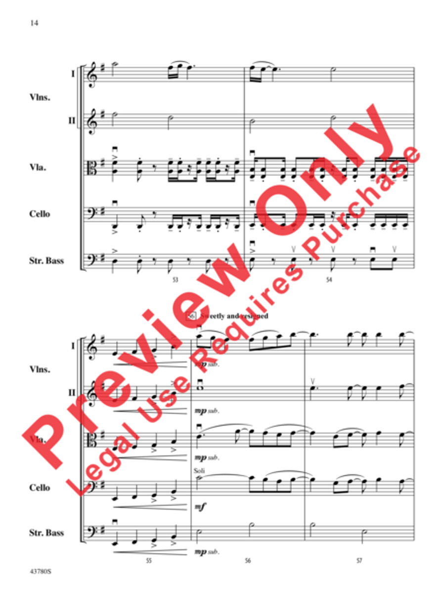 Bring Me to Life String Orchestra scores gallery preview page 15