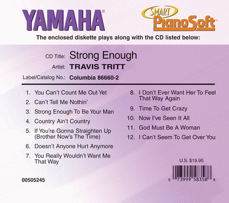 Travis Tritt - Strong Enough - Piano Software