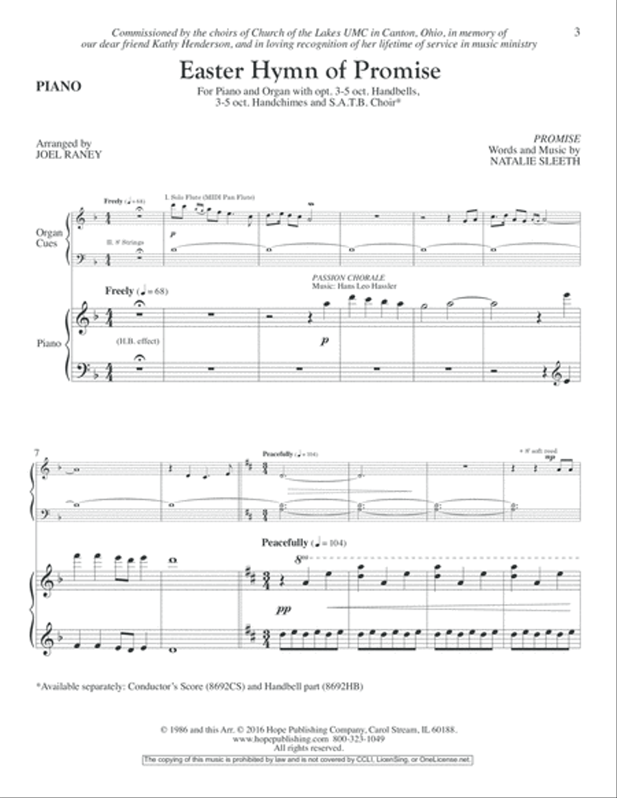 Easter Hymn of Promise Choir scores gallery preview page 14