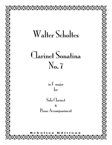 Clarinet Sonatina No. 7 in F Major with Piano Accompaniment