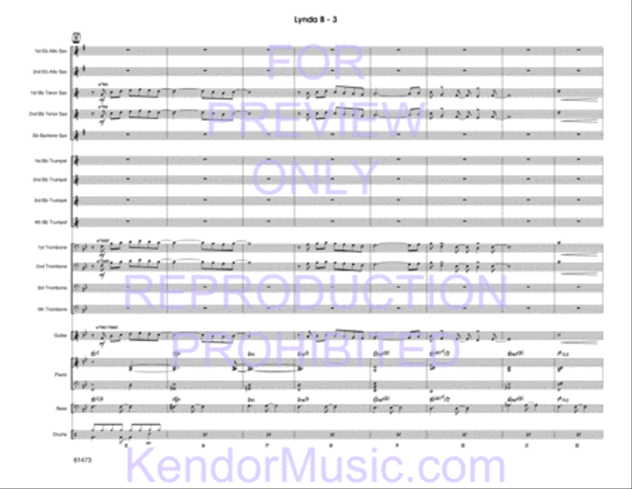 Lynda B (Full Score) Jazz Ensemble scores gallery preview page 5