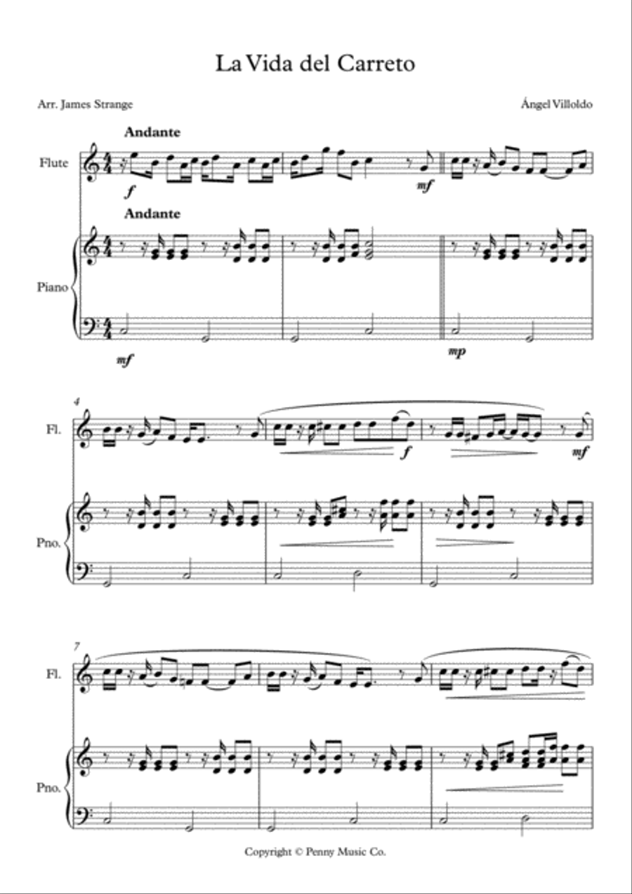 Tango Unchained: Six Recital Pieces for Flute and Piano Flute Solo scores gallery preview page 5