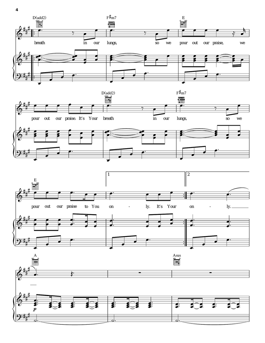 Great Are You Lord Guitar scores gallery preview page 4