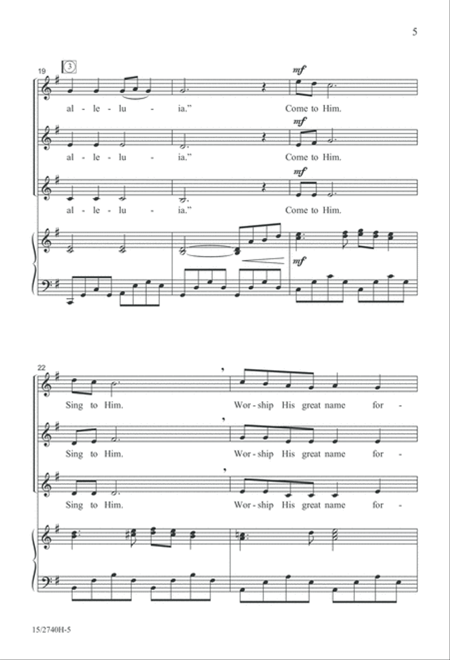 A Lullaby Alleluia A Lullaby Alleluia SSA scores gallery preview page 5