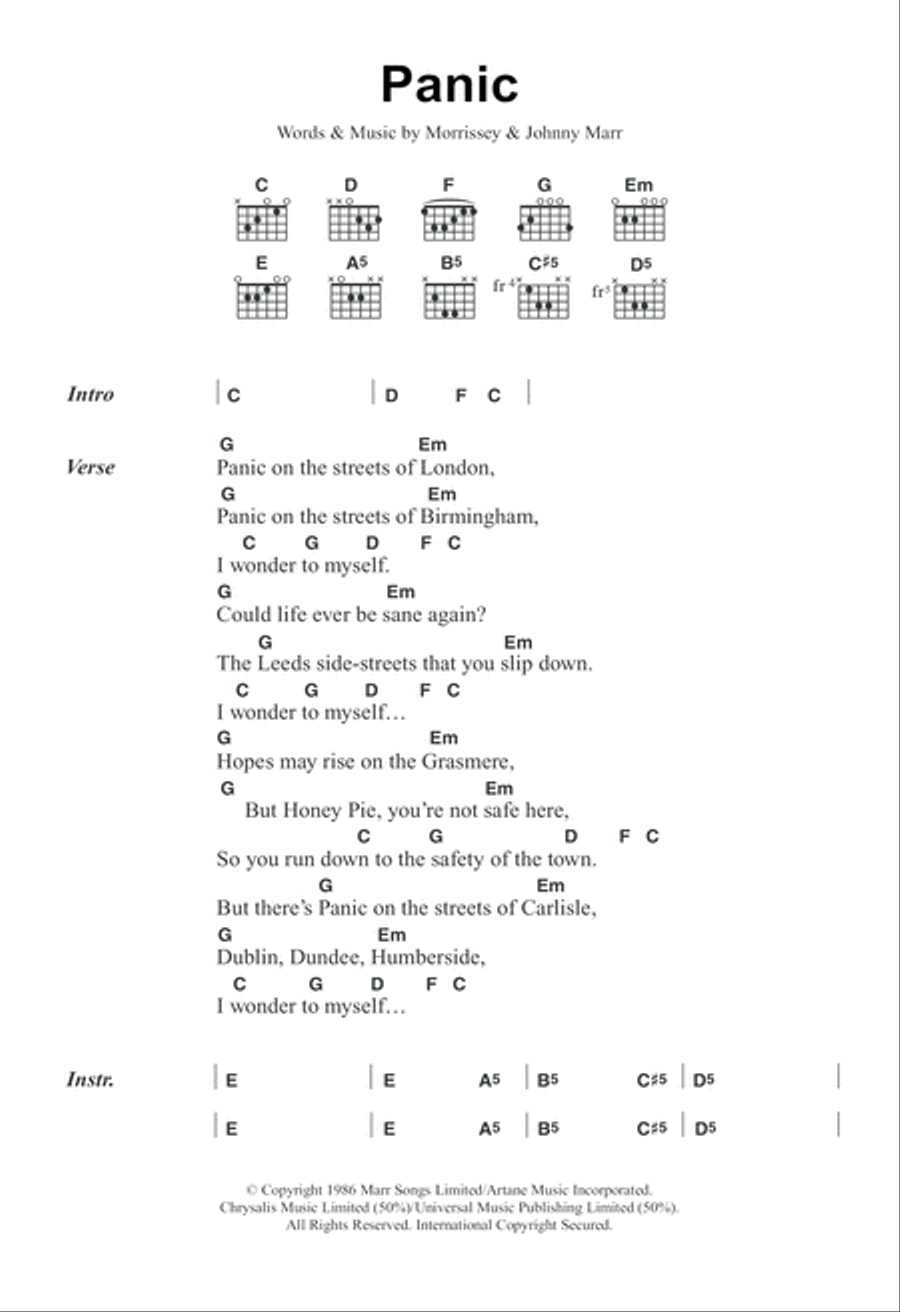 Panic Panic Acoustic Guitar scores gallery preview page 1