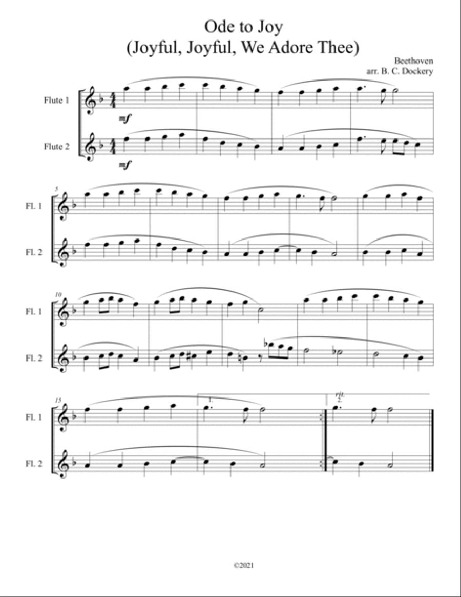 10 Easter Duets for 2 Flutes - Volume 1 Flute Duet scores gallery preview page 3