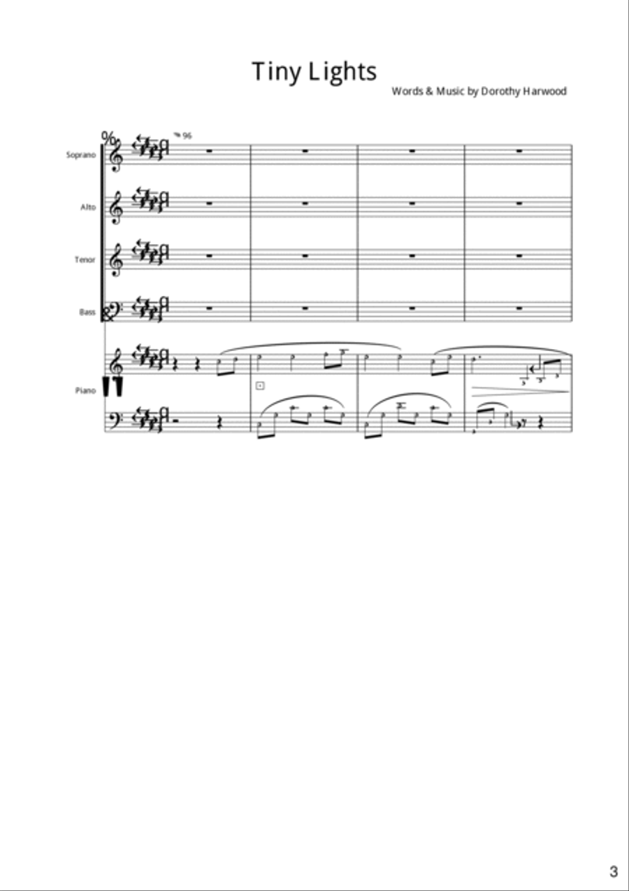 Tiny Lights 4-Part scores gallery preview page 3