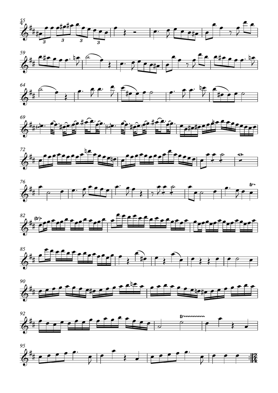 Six Duos Concertantes for Flute and Viola - Flute part Flute scores gallery preview page 4