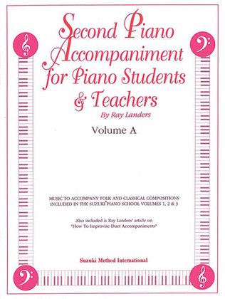 Book cover for Second Piano Accompaniments, Volume A