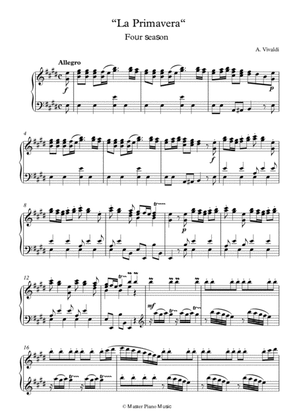 The Four Seasons (Spring) for Piano solo