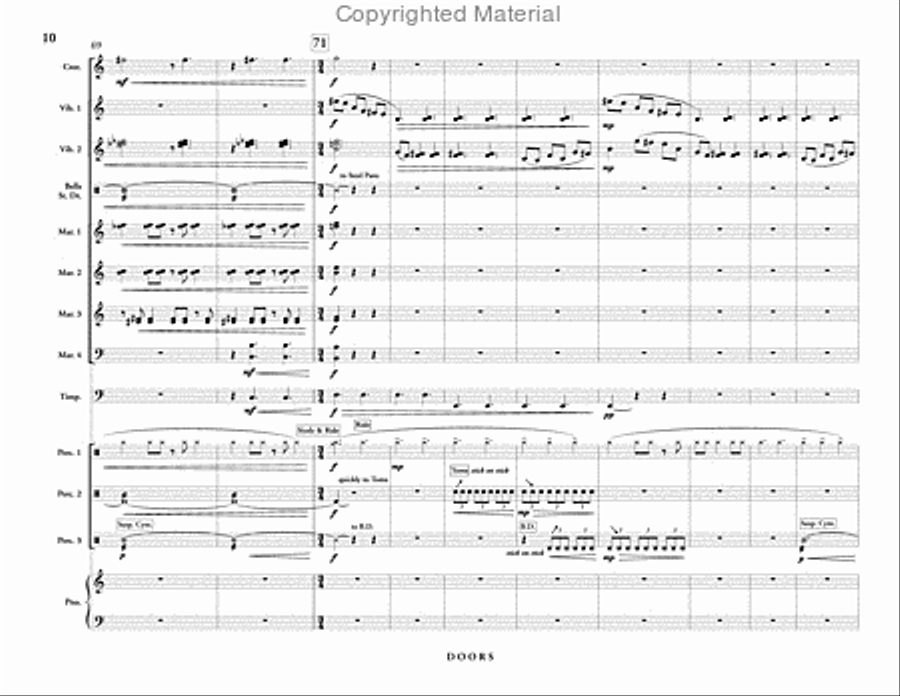 Doors (score & parts) Doors (score & parts) Percussion Ensemble scores gallery preview page 11