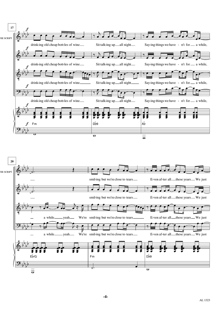 For The First Time 4-Part scores gallery preview page 4