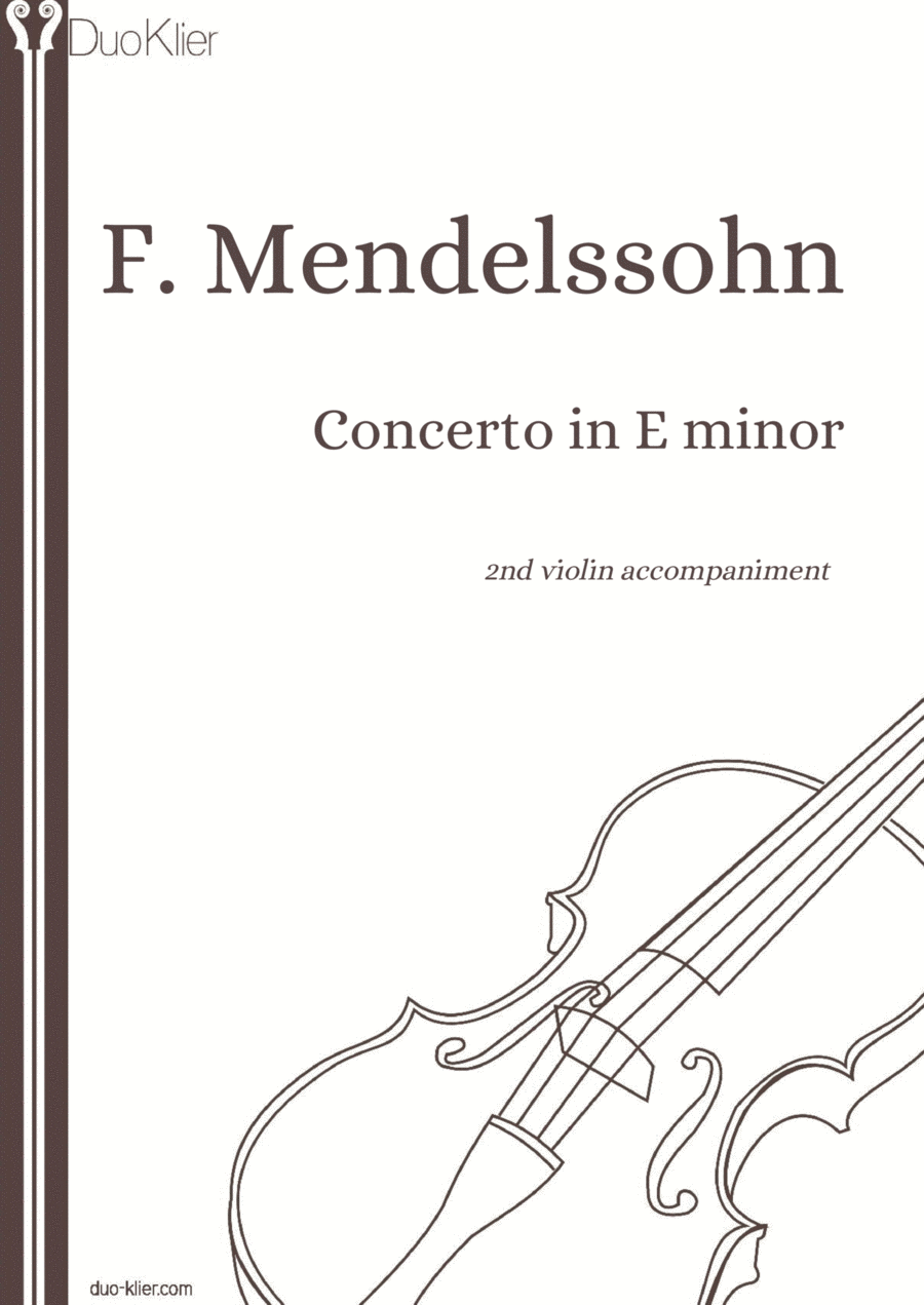 Mendelssohn - Violin Concerto in E minor Op. 64 (2nd violin accompaniment) Violin Solo scores gallery preview page 1